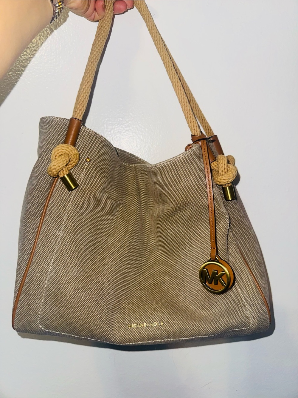 Michael Kors ISLA Natural Large Grab/ tote bag